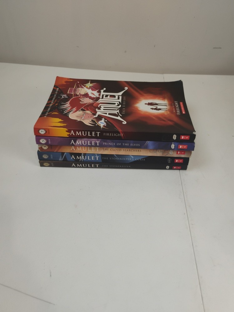 Amulet Books lot of 5 Kazu Kibuishi Graphic Novels illustrated 1 2 3 5 7
