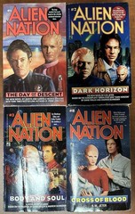 LOT (4) ALIEN NATION 1,2,3,8, Pocket Star Paperbacks 1990s 1st Printings, Used