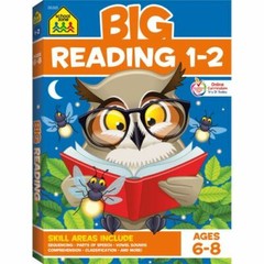 School Zone – Big Reading 1-2 Workbook – Ages 6 to 8, 1st Grade, 2nd Grad – GOOD