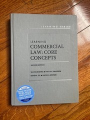 Learning Commercial Law: – Hardcover, by Barnes Wayne; Franzese – Acceptable
