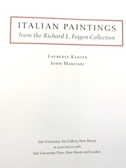 Italian Paintings from the Richard L. Feigen Collection Laurence Kanter 1st Ptg