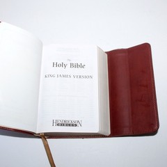 Holy Bible KJV Reference Edition Hendrickson faux leather flap