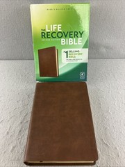 NLT Life Recovery Bible 2nd Edition Leather Like Rustic Brown Brand New