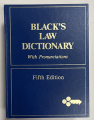 Black’s Law Dictionary with Pronunciations 5th Edition 1979 HC