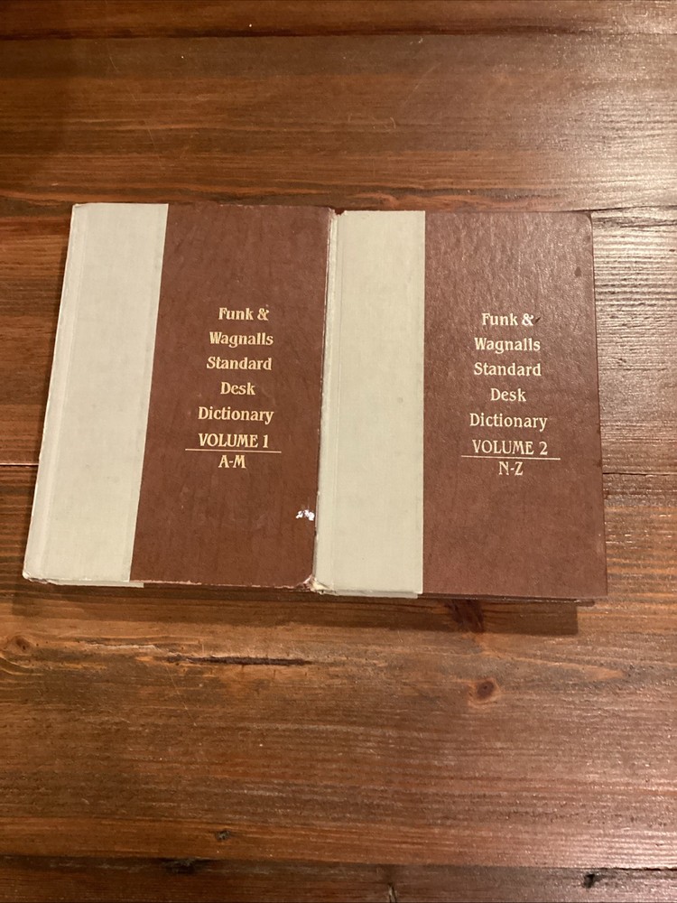 Funk and Wagnalls Standard Desk Dictionary 2 Hardcover Volume Set 1983 Edition