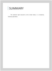 Constitution of the United States of America, Hardcover by Founding Fathers, …