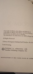 The Autobiography of Malcom X book 10th Printing 1965 grove press HC w/ DJ