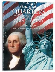 Whitman State Series Quarter P&D Coin Folder Album 1999 2009 Education Gift