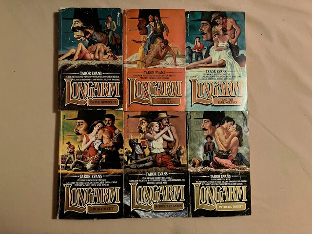 Harry Whittington as Tabor Evans lot of 6 Longarm Paperbacks His Complete Set