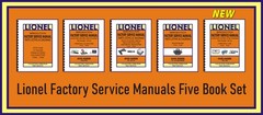 Lionel – Reproduction Factory Service Manuals Bundle of All Five Manuals