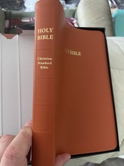 CSB Diadem Reference Edition, Orange calfskin Like New W/Box Cambridge Bible