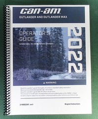 2022 Can-Am Outlander 1000R DPS Owner’s Manual: 260 Pages & Protective Covers