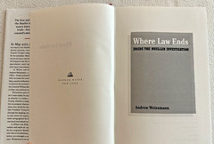 Where Law Ends : Inside the Mueller Investigation, by Andrew Weissmann VG HB