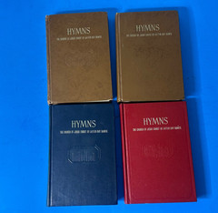 Hymns Brown Red Blue 4 vols Church of Jesus Christ Mormon Pianist 1948 Enlarged