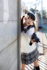 Photo Book TWINTAIL & MACHINE GUN Pigtails Uniform Cosplay Art 144×210mm 128p