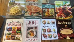Lot of 8 Hardcover Cookbooks -Martha Stewart, Brand Name Etc