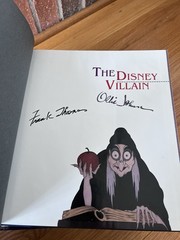 Disney Villain Signed Ollie Johnston Frank Thomas 1993 Hardcover 1 Book Rare