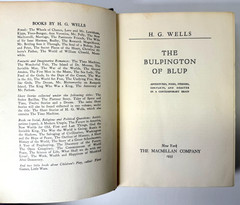 The Bulpington of Blup, HG Wells 1933 HCDJ 1st US edition 1st printing in Mylar