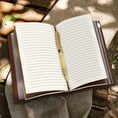 Luxury Leather Journal for Son, 140-Page Refillable Notebook Gift from Parents