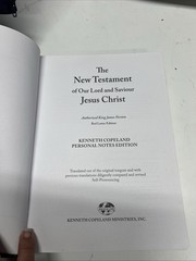 THE NEW TESTAMENT KJV Kenneth Copeland Personal Notes Edition, Faux Leather,