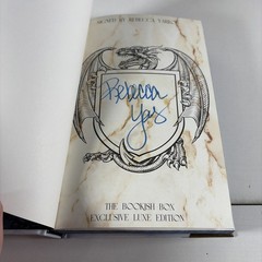 Fourth Wing SIGNED & Iron Flame Bookish Box Luxe Edition Rebecca Yarros Overlays