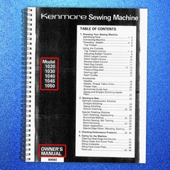 KENMORE 1020 1030 1040 1045 1050 Owners Manual , BOUND, TOUGH FRONT & BACK