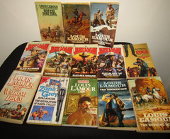 Lot Of 13 Paperback Books Western Louis L’Amour Early Sackett w Slocum Zane Grey