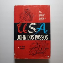 Vintage John Dos Passos U.S.A Trilogy (3 Volumes) 1960 Illustrated HC’s w/DJ BCE