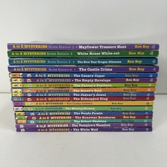 Lot of 17 A to Z Mysteries Books, Ron Roy, Super Editions & Letter Series, Good