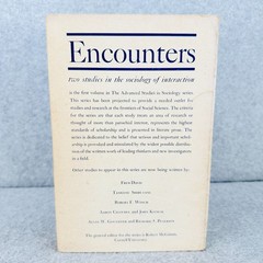 Encounters by Erving Goffman Two Studies in Sociology of Interaction Paperback