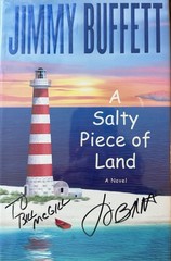 Jimmy Buffet A SALTY PIECE OF LAND First Edition HCDJ Book Signed Autograph