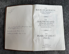 1995 LDS Triple Combination Book of Mormon Doctrine & Covenants Brown Leatherett