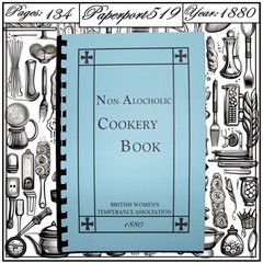 1880 The Non Alcoholic Cookery Book 134 Pages