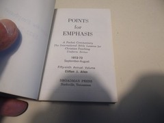 Points for Emphasis by Clifton J. Allen 1972-73