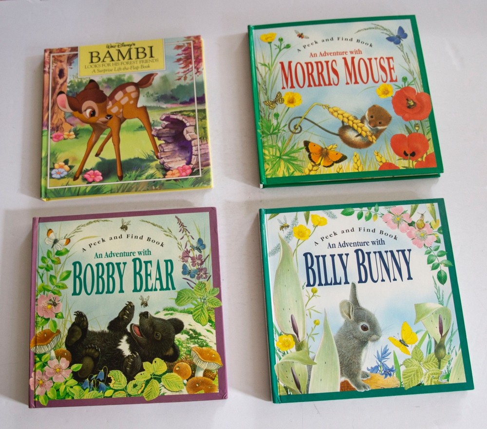 Lot of 4 Peek and Find Books- Disney & Maurice Pledger-1990’s-LN