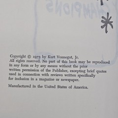 Kurt Vonnegut Jr Lot 3 Delacorte Hardcover Books Slaughterhouse Sirens Breakfast