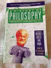 A History of Philosophy, Vol. 1: – Paperback, by Copleston Frederick – Very Good