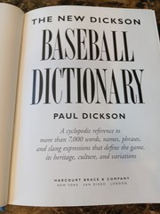 The New Dickson Baseball Dictionary – Hard Copy By Dickson, Paul – VERY GOOD