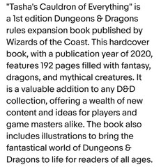 Tasha’s Cauldron of Everything (D&D Rules Expansion) (Dungeons & Dragons) 1st Ed