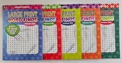 5 New Large Print Word-Finds Puzzle Books Kappa Games Vol #452-502~ Search,Hunt