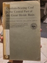 1961 URANIUM-BEARING COAL IN THE CENTRAL PART OF THE GREAT DIVIDE BASIN WYOMING
