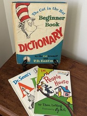 Vintage Dr Seuss Childrens Book Lot of 3- ABC, In A People House, Dictionary HC