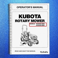 KUBOTA RCK60D-26BX Drive-Over Deck Manual STEEL BINDING – PROTECTIVE COVERING