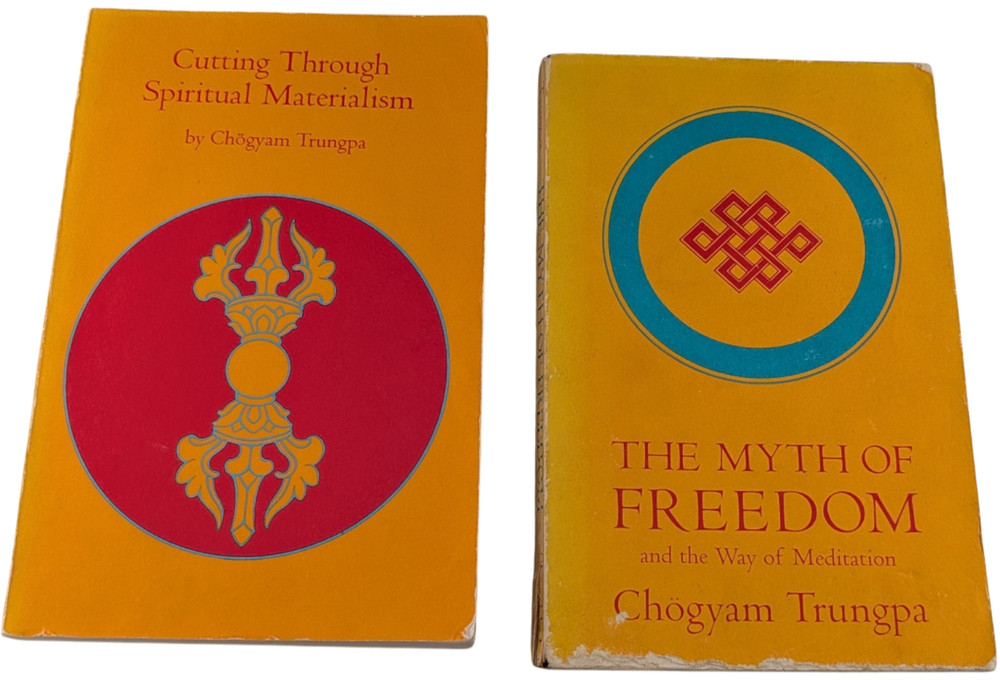 Chogyam Trungpa 2 Book Lot Myth of Freedom Spiritual Materialism PB 1970s