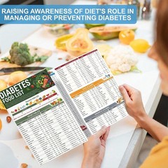 3pcs/set Diabetes Food List Healthy Meal Guide Glucose Food Chart Plan Handbook