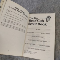 The Big BEAR Cub Scout Book 1991 God Country Family Self Boy Scouts of America