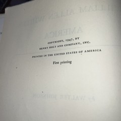 William Allen White’s America by Walter Johnson (1947 Hardcover)