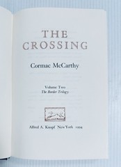 Cormac McCarthy The Crossing 2001 First Edition Hardcover Border Trilogy