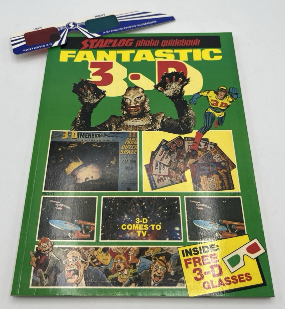 Starlog Photo Guide Book Fantastic 3-D 3D Glasses 98 pages long 1982