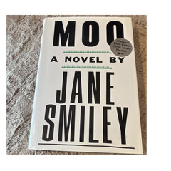 Alfred A. Knopf Moo by Jane Smiley, Hardcover 1995 1st Ed Signed Inscribed DJ